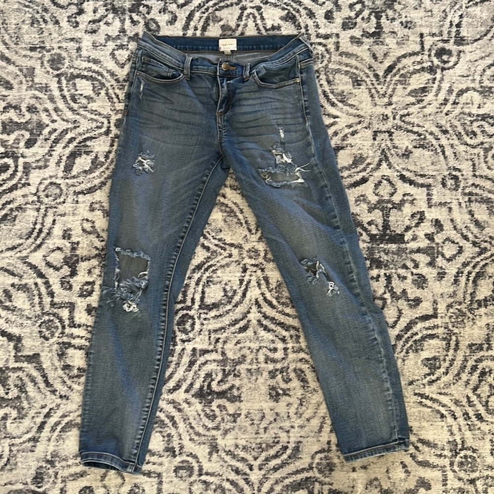 id 23 distressed boyfriend fit jeans